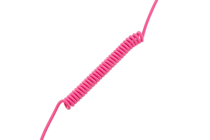 ASCENY Coiled & Double-Sleeved Mechanical Keyboard Cable, for Type-C Mechanical Keyboards (Pink) - Image 3